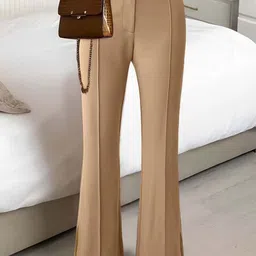 her by invictus Women High-Rise Regular Fit Bootcut Trousers-image-90