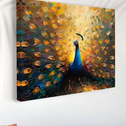 Livin'luxe Blue & Orange Birds Canvas Wall Art-picture-28