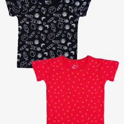 Bodycare Boys Pack Of 2 Conversational Printed Round Neck Cotton T-shirts-picture-52