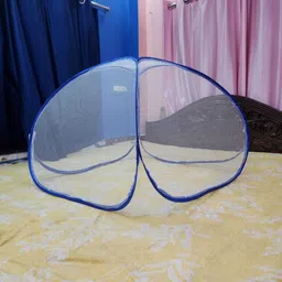 ansari enterprises Mosquito net baby folding esay color white size. 0 to24 month HDPE - High Density Poly Ethylene Washable Kids Mosquito Net image 1