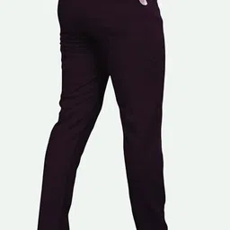 discofashionhub Men Straight Fit Purple Polyester Trousers image 4