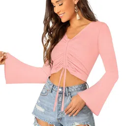 SZN Bell Sleeve Crop Top image 5