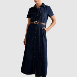 Forever New Women Denim Maxi Shirt Dress-image-67