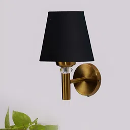 Devansh Black & Yellow Frustum Shaped Wall Lamp image 4