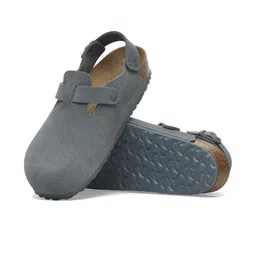 Birkenstock Unisex Grey Casual Slip-On Clogs image 2