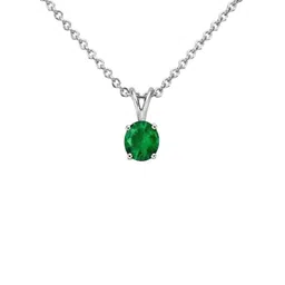 GenZcomplex Silver-Plated Emerald Panna Pendant-picture-28