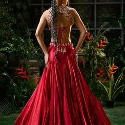 Payal & Zinal Embellished Thread Work Ready to Wear Lehenga image 4