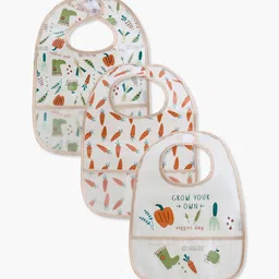 Juniors by Babyshop Girls Pack Of 3 Printed Bibs-picture-14