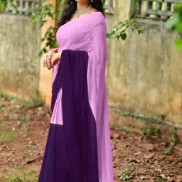 HERE&NOW Colourblocked Saree image 3