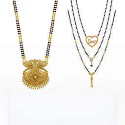 Bhanu diam Gold-Plated Brass Mangalsutra-picture-37