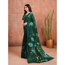 Garden Vareli Floral Printed Pure Chiffon Saree image 3