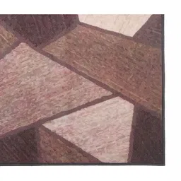 MODEFE Brown Geometric Anti-Skid Nylon Carpet image 2