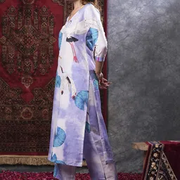 Anni Designer Conversational Printed V-Neck Straight Kurta with Palazzos image 4