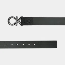 Calvin Klein Men Textured Leather Push Pin Belt image 2