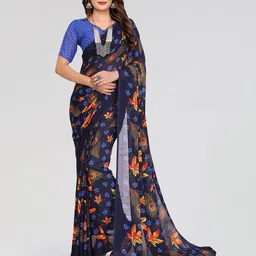 Moda Rapido Tropical Printed Saree With Blouse Piece-picture-11