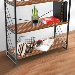 Myntra Elegant Homes 5 Mtr Multipurpose EVA Kitchen Shelf Mats Roll-S3 Brown image 2