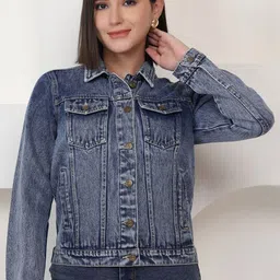 Mast & Harbour Women Outdoor Denim Jacket-picture-31