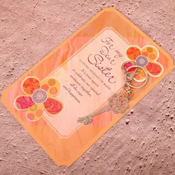 Archies Rinestone Keychain With Sister Greeting Card-picture-28