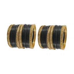 AMSHA Black Glass Artificial Stones Bangle-picture-27