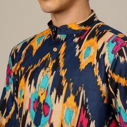 DENNISON Men Printed Indie Prints Kurta image 2