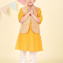 Fabindia Boys Ethnic Motifs Printed Thread Work Kurta-picture-29