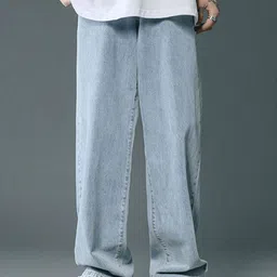 StyleCast Men Wide Leg Mid-Rise Light Shade Jeans-picture-13