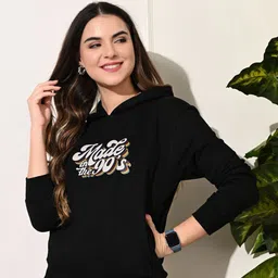 Fabway Clothing Women Printed Fleece Hooded Sweatshirt-picture-18