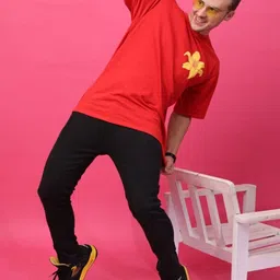 YELLOW TREE Floral Printed Round Neck Oversized T-shirt image 2