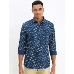 Allen Solly Men Spread Collar Floral Printed Cotton Slim Fit Casual Shirt-picture-30
