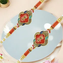 MEIRA JEWELLERY Set Of 2 Artificial Beaded Thread Rakhi image 3