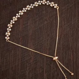 Kushal's Fashion Jewellery Gold-Plated Cubic Zirconia Link Bracelet-picture-32