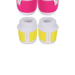 NESKA MODA 0 To 6 Months Newborn Baby Girls Pack of 2 Pair Soft Cotton Butterfly Frill Booties image 3