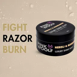 PINK WOOLF Soft Shaving Brush With Neroli & Mandarin Shaving Soap-50g image 2