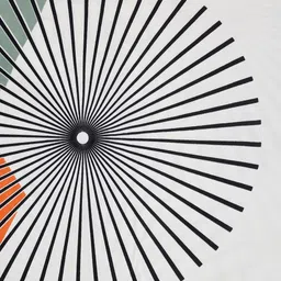 HOSTA HOMES White & Orange Geometric Printed 280 TC Single Bedsheet Set-1.52 m x 2.28 m image 2