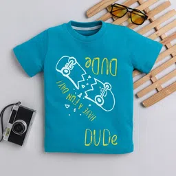 Tiny Toonzzz Boys Typography Printed Applique T-shirt image 3