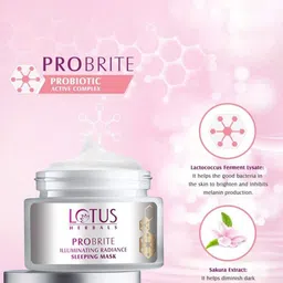 Lotus Herbals Probrite Illuminating Radiance Sleeping Mask- 50g image 5
