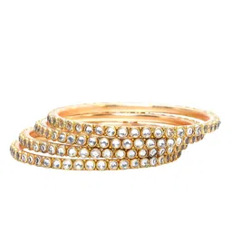 KOTTIAR CREATIONS Set Of 8 Crystal Studded Bangles image 3