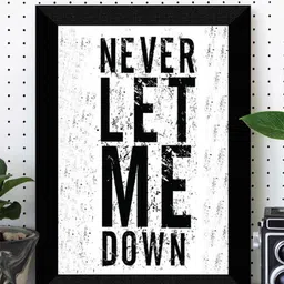 SAF Black & White Motivational Quotes UV Textured Framed Wall Art-picture-16