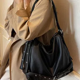 StyleCast x Revolte Women Textured Bucket Shoulder Bag image 3