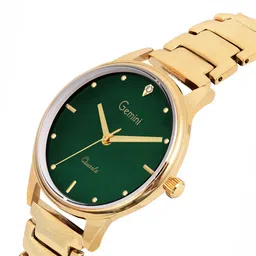 GEMINI Women Brass Patterned Dial & Stainless Steel Straps Analogue Watch GL-2221YM04-picture-35