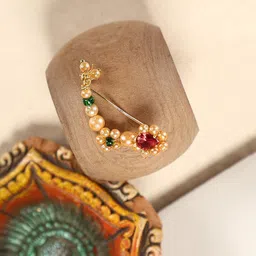 Anouk Gold-Plated Artificial Stones and Beads Nosepin-picture-37