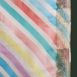 Indo Era Women Ethnic Motifs Embroidered Regular Pure Cotton Kurta with Trousers & With Dupatta image 3