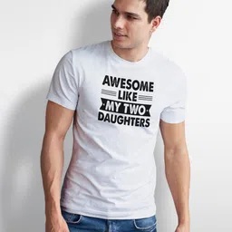 Seekbuylove Typography Printed Round Neck Pure Cotton T-shirt-picture-15
