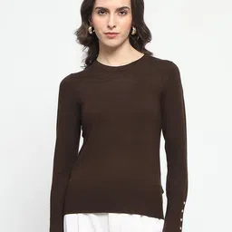 Madame Women Round Neck Pullover-picture-19