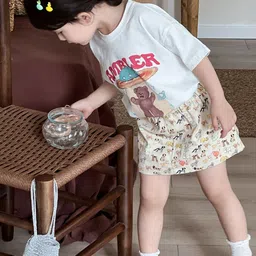 LULU & SKY Girls Printed Cotton Mini A-Line Skirts image 4