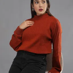 TYSORT Women Striped Woollen Pullover image 1