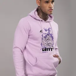 ADRO Men Printed Hooded Sweatshirt image 3