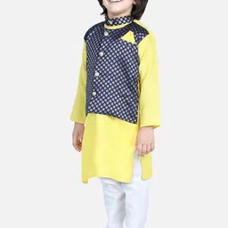 BownBee Boys Regular Pure Cotton Kurta with Pyjamas image 5