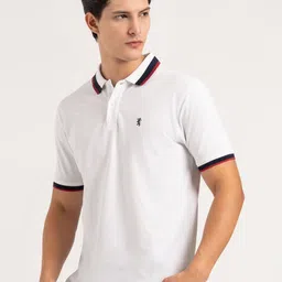 Red Tape Men Antimicrobial Brand Logo Printed Polo Collar T-shirt image 3