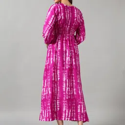 Raiyani Enterprise Tie And Dye Dyed Crepe Fit & Flare Maxi Dress image 2